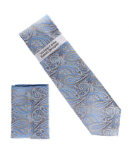 Load image into Gallery viewer, Vittorio Farina Men's Paisley Design Necktie & Pocket Square