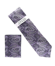 Load image into Gallery viewer, Vittorio Farina Men's Paisley Design Necktie & Pocket Square