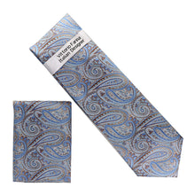 Load image into Gallery viewer, Vittorio Farina Men's Paisley Design Necktie & Pocket Square