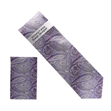 Load image into Gallery viewer, Vittorio Farina Men's Paisley Design Necktie & Pocket Square