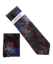 Load image into Gallery viewer, Vittorio Farina Men's Paisley Design Necktie & Pocket Square