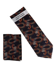 Load image into Gallery viewer, Vittorio Farina Men's Paisley Design Necktie & Pocket Square