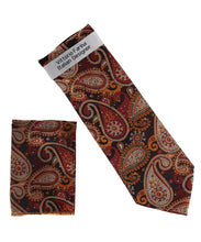 Load image into Gallery viewer, Vittorio Farina Men's Paisley Design Necktie & Pocket Square