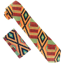 Load image into Gallery viewer, Vittorio Farina Kente Necktie & Pocket Square
