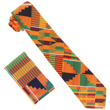 Load image into Gallery viewer, Vittorio Farina Kente Necktie & Pocket Square