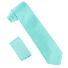 Load image into Gallery viewer, Vittorio Farina Solid Satin Necktie & Pocket Square