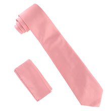 Load image into Gallery viewer, Vittorio Farina Solid Satin Necktie & Pocket Square