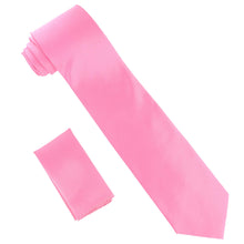 Load image into Gallery viewer, Vittorio Farina Solid Satin Necktie & Pocket Square