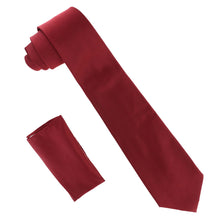 Load image into Gallery viewer, Vittorio Farina Solid Satin Necktie & Pocket Square