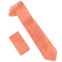 Load image into Gallery viewer, Vittorio Farina Solid Satin Necktie & Pocket Square