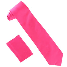 Load image into Gallery viewer, Vittorio Farina Solid Satin Necktie & Pocket Square