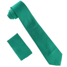 Load image into Gallery viewer, Vittorio Farina Solid Satin Necktie & Pocket Square