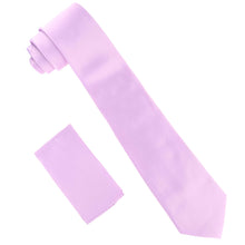 Load image into Gallery viewer, Vittorio Farina Solid Satin Necktie & Pocket Square