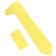Load image into Gallery viewer, Vittorio Farina Solid Satin Necktie & Pocket Square