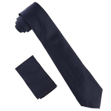 Load image into Gallery viewer, Vittorio Farina Solid Satin Necktie & Pocket Square