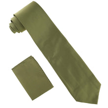 Load image into Gallery viewer, Vittorio Farina Solid Satin Necktie & Pocket Square