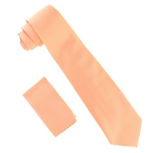 Load image into Gallery viewer, Vittorio Farina Solid Satin Necktie & Pocket Square