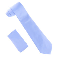 Load image into Gallery viewer, Vittorio Farina Solid Satin Necktie & Pocket Square