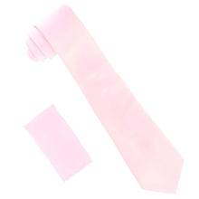 Load image into Gallery viewer, Vittorio Farina Solid Satin Necktie & Pocket Square