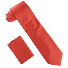 Load image into Gallery viewer, Vittorio Farina Solid Satin Necktie & Pocket Square