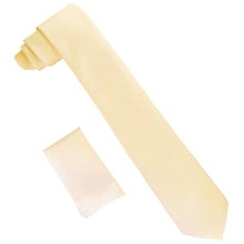 Load image into Gallery viewer, Vittorio Farina Solid Satin Necktie & Pocket Square