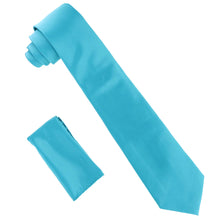 Load image into Gallery viewer, Vittorio Farina Solid Satin Necktie & Pocket Square