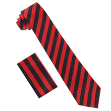 Load image into Gallery viewer, Vittorio Farina Striped Necktie & Pocket Square