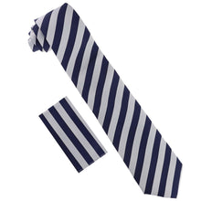 Load image into Gallery viewer, Vittorio Farina Striped Necktie & Pocket Square