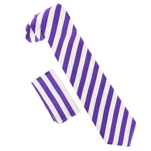 Load image into Gallery viewer, Vittorio Farina Striped Necktie & Pocket Square