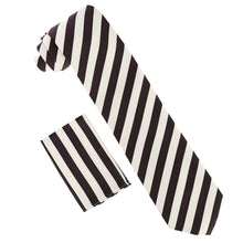 Load image into Gallery viewer, Vittorio Farina Striped Necktie & Pocket Square
