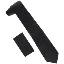 Load image into Gallery viewer, Vittorio Farina Solid Satin Paisley Necktie & Pocket Square