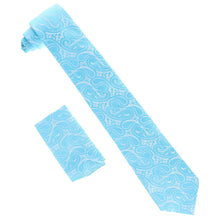 Load image into Gallery viewer, Vittorio Farina Solid Satin Paisley Necktie & Pocket Square