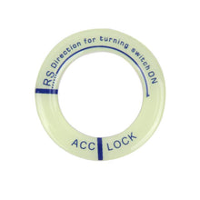 Load image into Gallery viewer, Night Luminous Car Ignition Start Stop Button Fluorescent Circle Luminous Ring Cover Start Stop Button Luminous Start Stop Button Ring Cover Trim Universal Ignition Key Ring Stickers Auto Motorcycle 3D Decals Decoration Fluorescent Circle Auto Interior