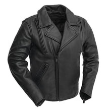Load image into Gallery viewer, Night Rider Men's Motorcycle Leather Jacket