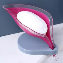 Load image into Gallery viewer, Non-slip leaf Shape Soap Box Bathroom Soap Holder Dish Storage Plate Tray Soap Holder Case Kitchen Supplies Bathroom Accessories Soap Dishes Sponge Container with Suction Cup Leaf Shape Self Draining for Bathroom Kitchen Sink