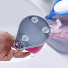 Load image into Gallery viewer, Non-slip leaf Shape Soap Box Bathroom Soap Holder Dish Storage Plate Tray Soap Holder Case Kitchen Supplies Bathroom Accessories Soap Dishes Sponge Container with Suction Cup Leaf Shape Self Draining for Bathroom Kitchen Sink