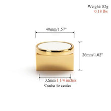 Load image into Gallery viewer, Nordic Luxury Drawer Knob Gold Wardrobe Cupboard Cabinet Handle Kitchen Door Pulls White Genuine Leather Furniture Knob Hardware Hole Center Modern Luxury Tree Bark Speckle Texture Cabinet Pull Hardware for Bedroom Kitchen