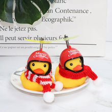Load image into Gallery viewer, Normal Airscrew Helmet Standing Duck Broken Wind Small Yellow Duck Bike Motor Riding Cycling Lights Bicycle Accessories Rubber Yellow Duck Toy Bike Ornaments Yellow Duck With Proper Helmet Cool Decorations