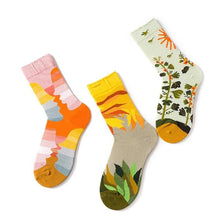 Load image into Gallery viewer, Novelty Happy Funny Women Graphic Short Socks Socks Combed Out Of Pure Cotton Art Abstract Oil Painting Socks French Style Crew Socks For Men And Women