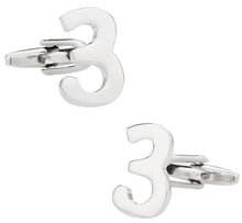 Load image into Gallery viewer, Number 3 Cufflinks