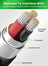 Load image into Gallery viewer, Nylon Braid 4 Poles 3.5MM Audio Aux Cable Jack For Headphone Speaker Line Car PC Mp3 Mp4