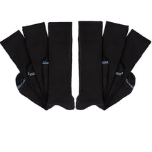 Load image into Gallery viewer, Nyx 6-Pack - Black Dress Socks