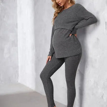 Load image into Gallery viewer, Women's Maternity Solid 2 Pieces Set - # WOAA51310001-PRG-NURSG