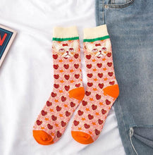 Load image into Gallery viewer, Occident Fashion Colorful Print Socks Women with Mushroom Spring Woman Socks Breathable Cotton Socks For Women