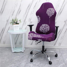 Load image into Gallery viewer, Office Computer Gaming Chair Covers Stretch Spandex Armchair Gamer Seat Cover Printed Household Racing Desk Rotating Slipcovers Soft Fit Universal Desk Rotating Chair Slipcovers, Removable Washable Anti-Dust Spandex Chair Protector Cover With Zipper