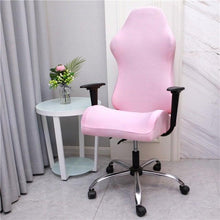 Load image into Gallery viewer, Office Computer Gaming Chair Covers Stretch Spandex Armchair Gamer Seat Cover Printed Household Racing Desk Rotating Slipcovers Soft Fit Universal Desk Rotating Chair Slipcovers, Removable Washable Anti-Dust Spandex Chair Protector Cover With Zipper