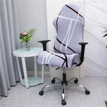 Load image into Gallery viewer, Office Computer Gaming Chair Covers Stretch Spandex Armchair Gamer Seat Cover Printed Household Racing Desk Rotating Slipcovers Soft Fit Universal Desk Rotating Chair Slipcovers, Removable Washable Anti-Dust Spandex Chair Protector Cover With Zipper