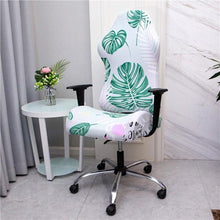Load image into Gallery viewer, Office Computer Gaming Chair Covers Stretch Spandex Armchair Gamer Seat Cover Printed Household Racing Desk Rotating Slipcovers Soft Fit Universal Desk Rotating Chair Slipcovers, Removable Washable Anti-Dust Spandex Chair Protector Cover With Zipper