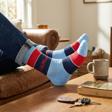 Load image into Gallery viewer, Ole Miss Powder Wide Stripe Casual Crew