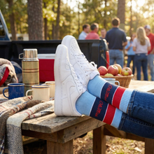 Load image into Gallery viewer, Ole Miss Powder Wide Stripe Casual Crew